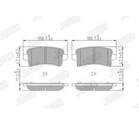 Pastiglie freno 573313J JURID per OPEL SAAB CHEVROLET