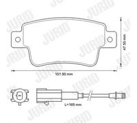 Jurid Kit pastiglie freni 573345J – posteriori freno a disco per FIAT/ABARTH
