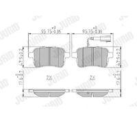 JURID 573349J Kit pastiglie freni