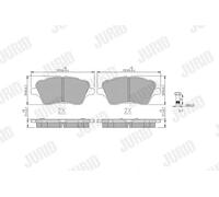 JURID Kit pastiglie freni 573363J – freno a disco per Ford B-MAX / Fiesta VI