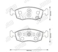 JURID 573366J Kit pastiglie freni