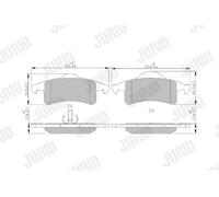 Jurid Kit pastiglie freni 573374J – Posteriore per Jeep Cherokee / Grand Cherokee II
