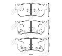 Pastiglie freno 573377J JURID per SSANGYONG DAEWOO