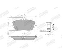 JURID 573403J Kit pastiglie freni