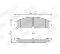 Jurid Kit pastiglie freni 573404J anteriori per Chrysler, Dodge, Lancia