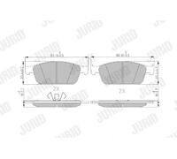 JURID 573460J Kit pastiglie freni