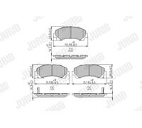 JURID 573467J Kit pastiglie freni