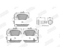 Pastiglie freno 573626J JURID per FIAT TIPO Tre volumi TIPO Hatchback