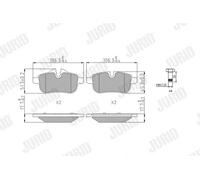 JURID 573651J Kit pastiglie freni