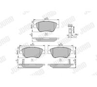 JURID 573652J Kit pastiglie freni