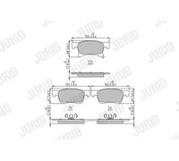 JURID 573657J Kit pastiglie freni