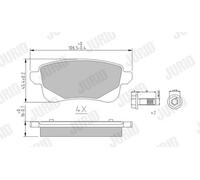 Pastiglie freno 573660J JURID per RENAULT MEGANE III Grandtour SCÉNIC III CLIO V