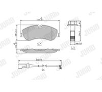 Pastiglie freno 573690J JURID per FORD TRANSIT V363 Furgone TRANSIT V363 Autobus