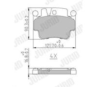 JURID 573725J Kit pastiglie freni