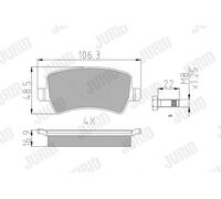 JURID 573748J Kit pastiglie freni