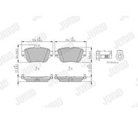 Pastiglie freno 573843J JURID per MERCEDES-BENZ CLASSE E CLASSE E T-Model CLS