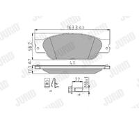 Pastiglie freno 573934J JURID per JAGUAR LINCOLN