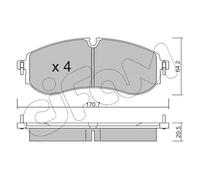 Pastiglie freno 822-1263-0 CIFAM per VW MAN