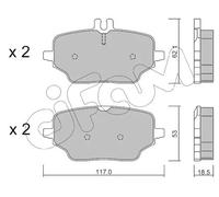 Pastiglie freno 822-1273-0 CIFAM per MERCEDES-BENZ GLE GLE Coupe