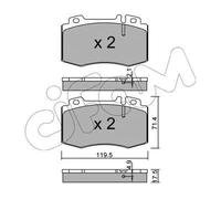 Pastiglie freno 822-563-5 CIFAM per MERCEDES-BENZ CLASSE E T-Model CLASSE E