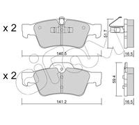 Pastiglie freno 822-568-1 CIFAM per MERCEDES-BENZ CLASSE R CLASSE GL CLASSE M