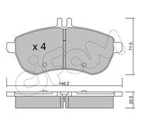 Pastiglie freno 822-665-0 CIFAM per MERCEDES-BENZ SLK CLASSE C Coupé CLASSE C