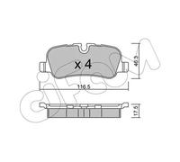 Pastiglie freno 822-694-0 CIFAM per LAND ROVER RANGE ROVER SPORT I DISCOVERY IV