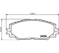 Pastiglie freno 8DB 355 006-861 HELLA per TOYOTA SUBARU LEXUS