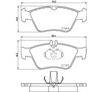 HELLA PAGID 8DB 355 007-831 Kit pastiglie freno,T1091,Spessore,19.8mm,Sistema frenante,Teves,Predisposto per contatto segnalazione usura,per es. MERCEDES-BENZ