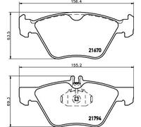 Pastiglie freno 8DB 355 007-861 HELLA per MERCEDES-BENZ CHRYSLER