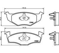 Pastiglie freno 8DB 355 007-891 HELLA per VW SEAT SKODA