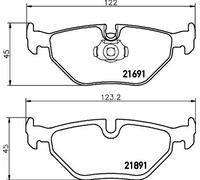 Pastiglie freno 8DB 355 007-981 HELLA per BMW ALPINA