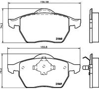 Pastiglie freno 8DB 355 008-001 HELLA per VW FORD SEAT