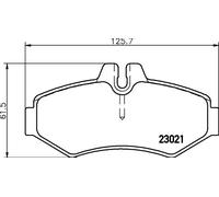 HELLA PAGID 8DB 355 008-651 Kit pastiglie freno,T1170,Spessore,18.9mm,Sistema frenante,Bosch,Predisposto per contatto segnalazione usura,per es. DODGE / FREIGHTLINER / MERCEDES-BENZ