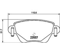 HELLA 8DB 355 009-081 Kit pastiglie freni