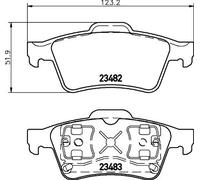 Pastiglie freno 8DB 355 009-121 HELLA per RENAULT NISSAN