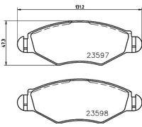 Pastiglie freno 8DB 355 009-411 HELLA per PEUGEOT CITROËN