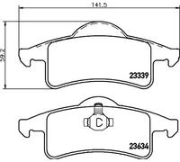 Pastiglie freno 8DB 355 009-891 HELLA per JEEP CHEROKEE GRAND CHEROKEE II