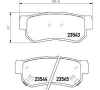 Pastiglie freno 8DB 355 009-971 HELLA per KIA HYUNDAI SSANGYONG