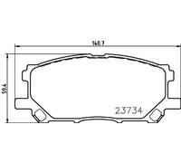 HELLA 8DB 355 010-071 Kit pastiglie freni