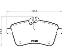 Pastiglie freno 8DB 355 010-331 HELLA per MERCEDES-BENZ
