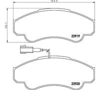 HELLA PAGID 8DB 355 010-401 Kit pastiglie freno,T1355,Spessore,19.1mm,Sistema frenante,Brembo,con segnalatore usura integrato,per es. CITROEN / FIAT / PEUGEOT