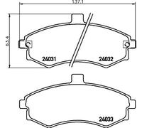 HELLA PAGID 8DB 355 010-481 Kit pastiglie freno,T1367,Spessore,16.8mm,Sistema frenante,Akebono,con segnalatore acustico usura,per es. HYUNDAI