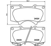 Hella Kit pastiglie freni 8DB 355 010-491 – 17,8 mm Sumitomo con segnalatore acustico usura