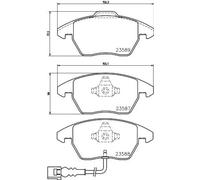 Pastiglie freno 8DB 355 010-581 HELLA per VW SKODA AUDI SEAT