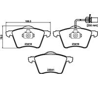 HELLA PAGID 8DB 355 010-631 Kit pastiglie freno,T1380,Spessore,19mm,Sistema frenante,Teves,con segnalatore usura integrato,per es. FORD / SEAT / VOLKSWAGEN