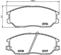 Pastiglie freno 8DB 355 010-861 HELLA per SSANGYONG HYUNDAI KIA