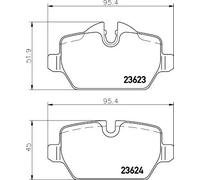 HELLA Kit pastiglie freni 8DB 355 011-271 Spessore 17,4 mm Predisposto contatto usura
