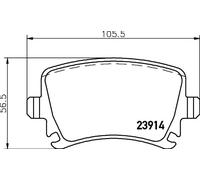 Pastiglie freno 8DB 355 011-771 HELLA per VW AUDI SKODA SEAT