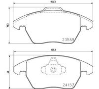 Pastiglie freno 8DB 355 011-811 HELLA per PEUGEOT CITROËN